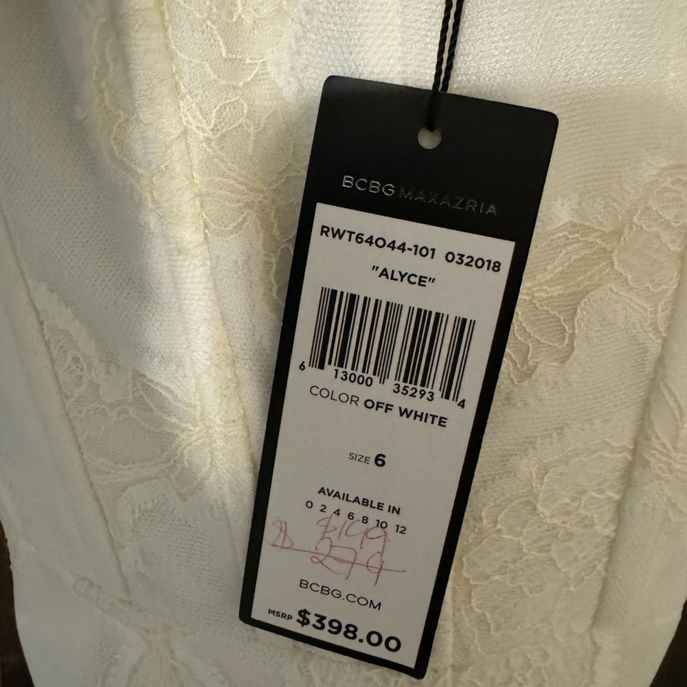 NWT BCBG Off white “Alyce” dress - Picture 4 of 4
